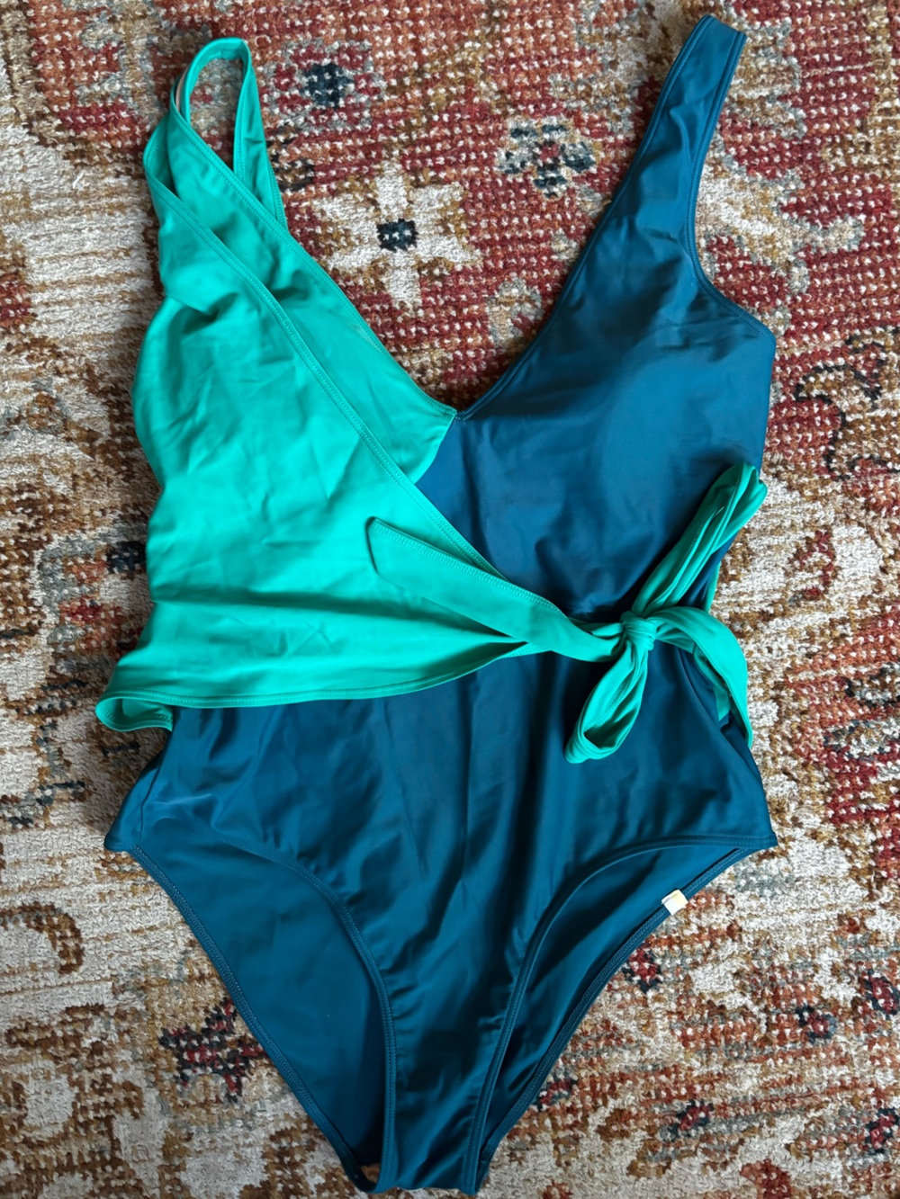 Summersat Green and Teal One-Piece Swimsuit